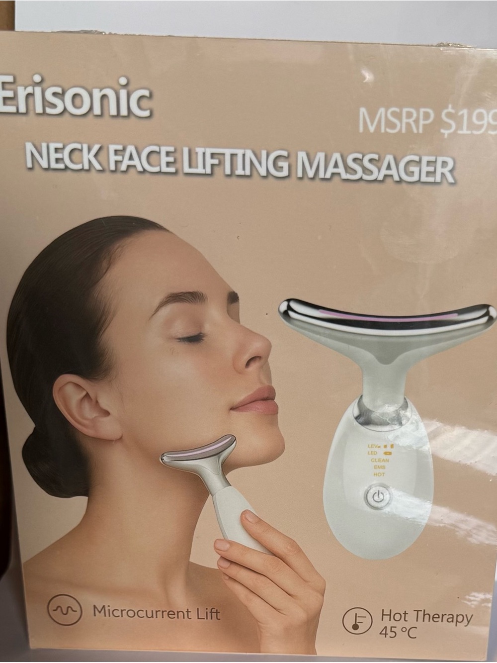 White & Pink Facial and Neck Lift Massager